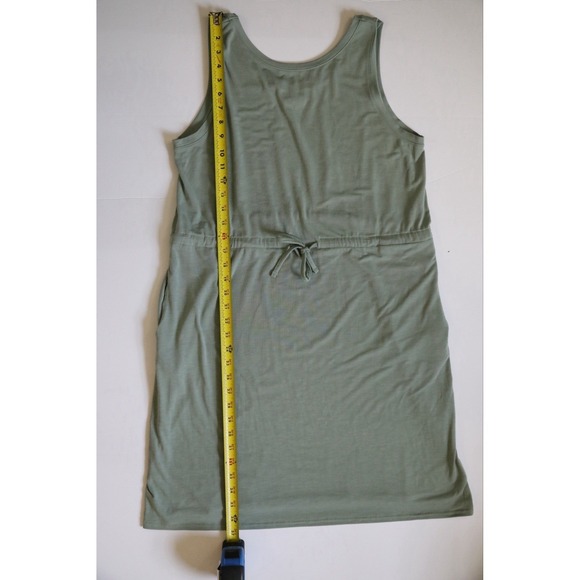 Columbia Womens Sage Green Sleeveless Drawstring Waist Jersey Dress  Large - Picture 9 of 11